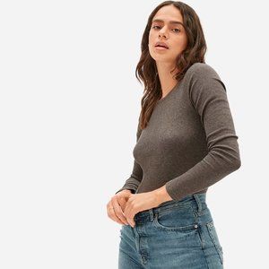 Everlane Pima Micro-Rib long-sleeve tee